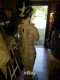 RARE working Gemmy Lifesize lady Mummy Bride AnimatRONIC talking Halloween Prop
