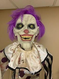 Rare 6 Ft Hugz the Clown Animatronic Spirit Halloween Scary Prop Tested