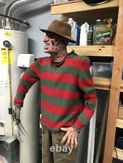 Rare Gemmy Animated Spirit Halloween Lifesize Elm St Freddy Krueger For Parts