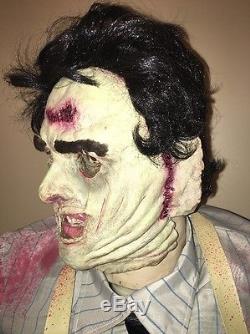 Rare! Gemmy Life Size Animated Leatherface / Texas Chainsaw / Works / Over 6ft