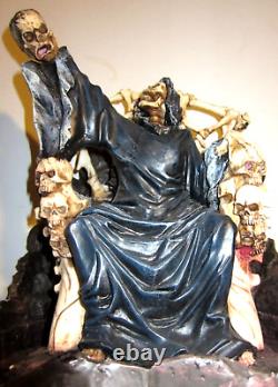 Rare Halloween Skull SKELETON COLLECTOR Grim Reaper Water Fountain 2002 Spirit