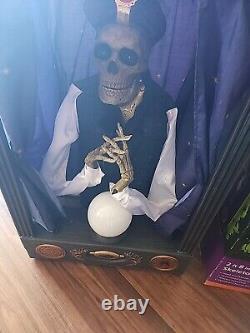 Rare Home Accents Animatronic Animated Skeleton Fortune Teller Halloween Prop