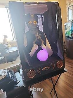 Rare Home Accents Animatronic Animated Skeleton Fortune Teller Halloween Prop