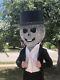 Rare! Huge Custom Made Top Hat Skeleton Skull Halloween Mask Costume Animatronic