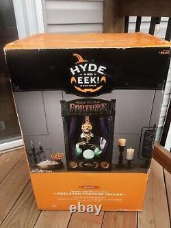 Rare Hyde And Eek Skeleton Fortune Teller Sound Motion Activated Halloween Gemmy