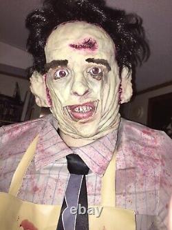 Rare LEATHERFACE Animatronic Halloween Prop Life size Gemmy LOCAL PICKUP ONLY