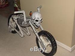 Rare Life Size Skeleton Bike Halloween Prop Skull Motorcycle/Chopper/Bicycle