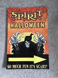 Rare SPIRIT HALLOWEEN Store Entrance Sign Poster DISPLAY JACK THE REAPER 3' X 2