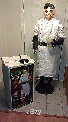 Rare Working Perfect Gemmy Lifesize Dr Shivers Mad Scientist Halloween Prop