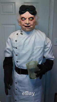 Rare Working Perfect Gemmy Lifesize Dr Shivers Mad Scientist Halloween Prop