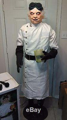 Rare Working Perfect Gemmy Lifesize Dr Shivers Mad Scientist Halloween Prop