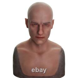 Realistic Silicone Face Masks Movie Props Crossdresser Young Man Hoods Headwear