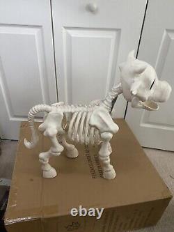Red Shed Cow Skeleton Halloween Decorative Prop