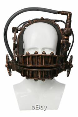SAW Reverse Bear Trap Bronze Jaw Trap Horror Cosplay Mask Costume Props Helmet