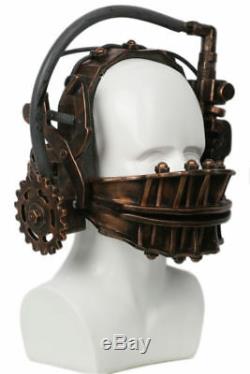 SAW Reverse Bear Trap Bronze Jaw Trap Horror Cosplay Mask Costume Props Helmet