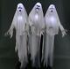 See Video! Life Size Animated Haunting Ghost Trio Halloween Prop Outdoor Spirit