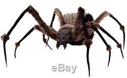 SPIDER 6 FT MONSTROUS POSABLE PROP LED Eyes Haunted House Halloween Decoration