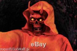 Satan Animated Prop Halloween Skeleton Skull Zombie Dead Fire Lucifer Spirit