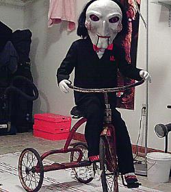 Saw Jigsaw Billy Puppet Annabelle Doll Halloween Lifesize Horror Movie Prop 11
