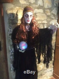 Scary Life size Fortune Teller Witch Haunted House Prop Halloween Decoration