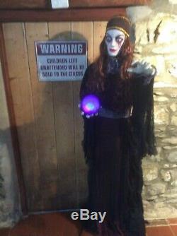 Scary Life size Fortune Teller Witch Haunted House Prop Halloween Decoration