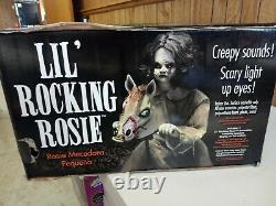 Scary Lil Rocking Rosie Animated Haunted Child Halloween Prop Zombie Spirit Baby