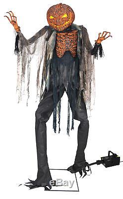 Scorched Scarecrow Halloween Prop with Fog 7 Foot See Video