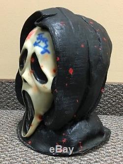 Scream Ghostface Signed Mask Bust Rare 1997 11 Life Size Horror Prop wes craven