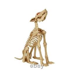 Set Of 2 Animated 2.5 Ft. LED Sit And Stand Skeleton Wolf Halloween Prop Pack