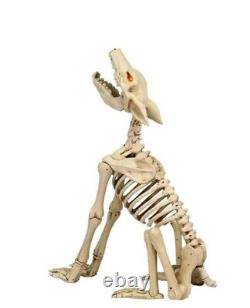 Set Of 2 Home Accents Holiday 2.5ft Animated Halloween Skeleton LED Wolf