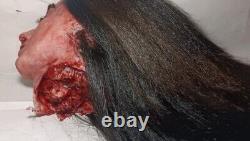 Silicone HORROR movie prop severed Female head spfx Gore film haunt death dead