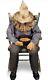 Sitting Scarecrow Halloween Decorative Prop Multicolor