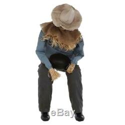 Sitting Scarecrow Halloween Haunted House Prop Scary Spooky Decoration Animated