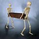 Skeleton Duo Carrying Coffin Life Size Halloween Prop Haunted House Decor 5' Nib
