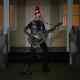 Skeleton Punk Rocker 6 Ft Animatronic Guitar Rock N Roll Halloween Prop Mohawk