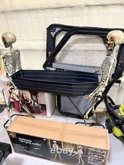 Skeletons Carrying Coffin Duo 72 LED Animated-Display Set Only! Rare & SOLD OUT