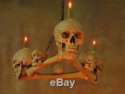 Skull Chandelier, Halloween Prop, Human Skulls/Skeleton