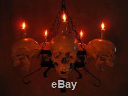 Skull Chandelier, Halloween Prop, Human Skulls/Skeleton