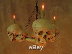 Skull Chandelier, Halloween Prop, Human Skulls/Skeleton