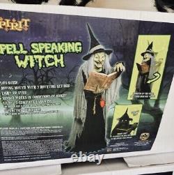 Spell Speaking Witch Halloween Lawn Display Prop Scary Animated Decor Giant