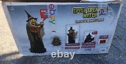Spell Speaking Witch Halloween Lawn Display Prop Scary Animated Decor(life size)
