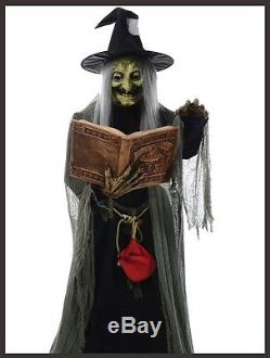 Spell Speaking Witch Lifesize Animated Halloween Prop Haunted House Decoration