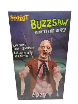 Spirit Buzzsaw Animatronic Hanging Halloween Prop Animated Gory Horror (Video)