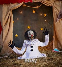 Spirit Halloween 2.6 Ft Lucky Bottoms Animatronic Scary Clown Spooky Holiday Fun