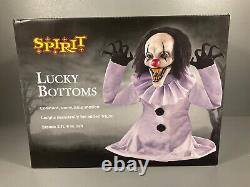 Spirit Halloween 2.6 Ft Lucky Bottoms Animatronic Scary Clown Spooky Holiday Fun