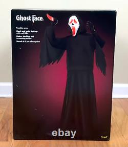 Spirit Halloween 6 Ft Ghost Face Animatronic Static Prop Light Up Face & Knife