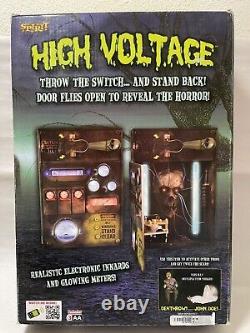 Spirit Halloween HIGH VOLTAGE BOX Scary Animated Prop Full Tested & Works RARE