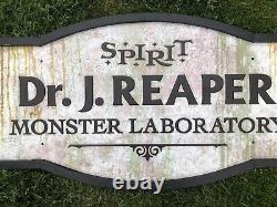 Spirit Halloween ISE Store Display Metal Signs Jack Reaper & Testing Lab Signs