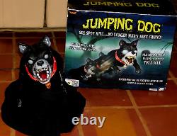 Spirit Halloween Jumping Dog Animatronic Animated Haunted House Scary Prop w BOX
