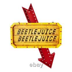 Spirit Halloween LED Here Lies Beetlejuice Tombstone & LED Hanging Marquee Sign